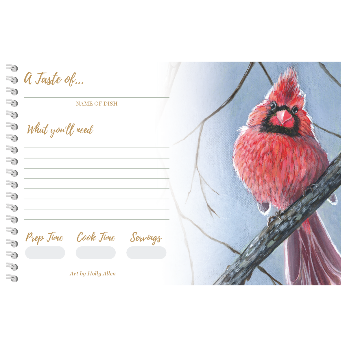 Cardinal Bird Recipe Card Gift Set | 8 Cards