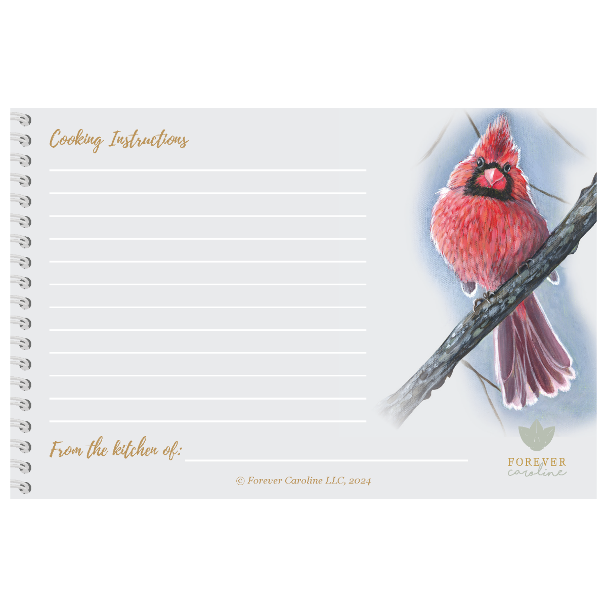 Cardinal Bird Recipe Card Gift Set | 8 Cards