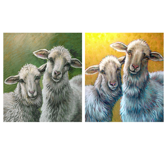 Sheep Twins All-Occasion Blank Notecard Set | 4 Card Set