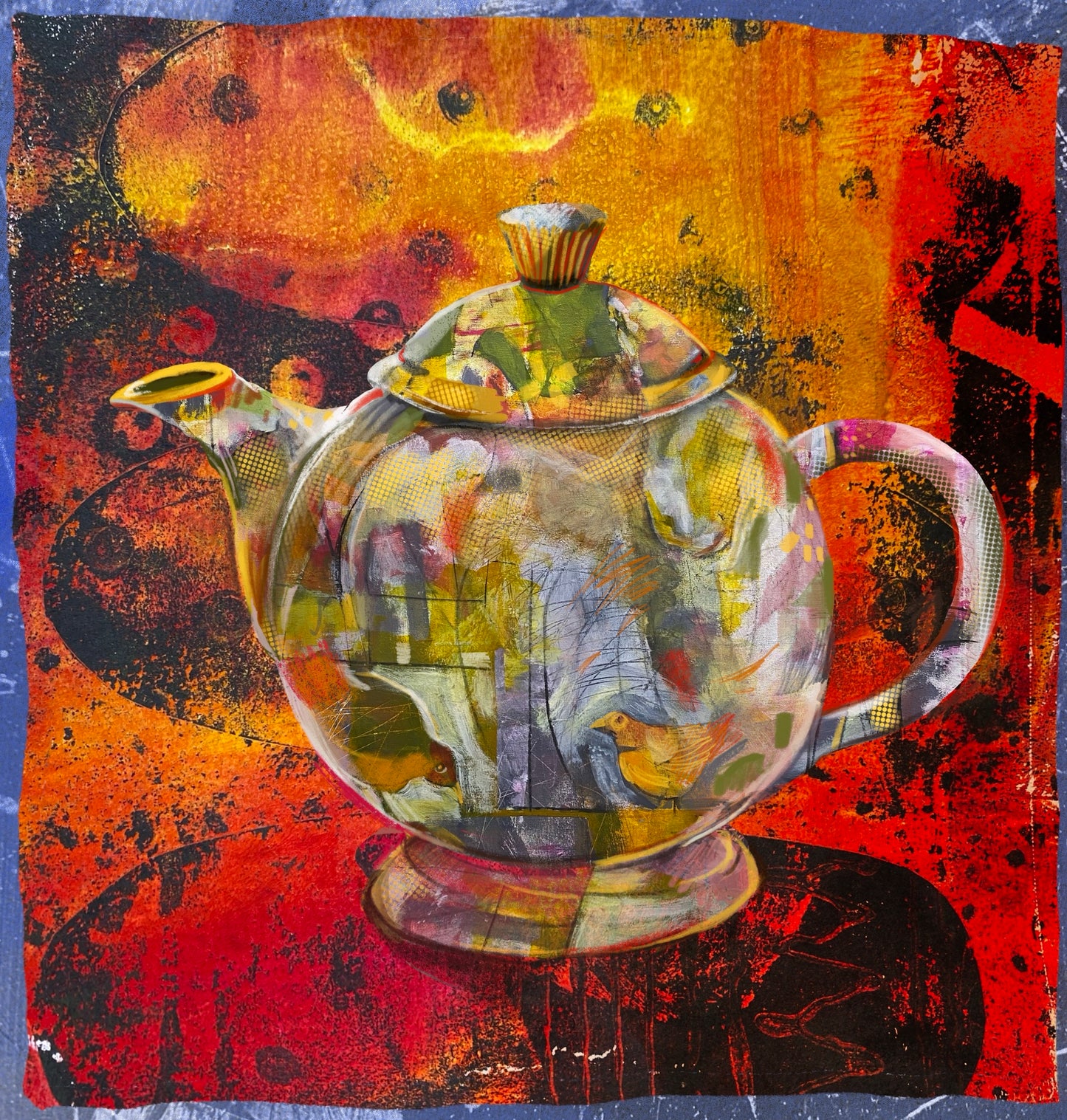 Colorful Teapot Collection All-Occasion Notecard Set | 4 Card Set