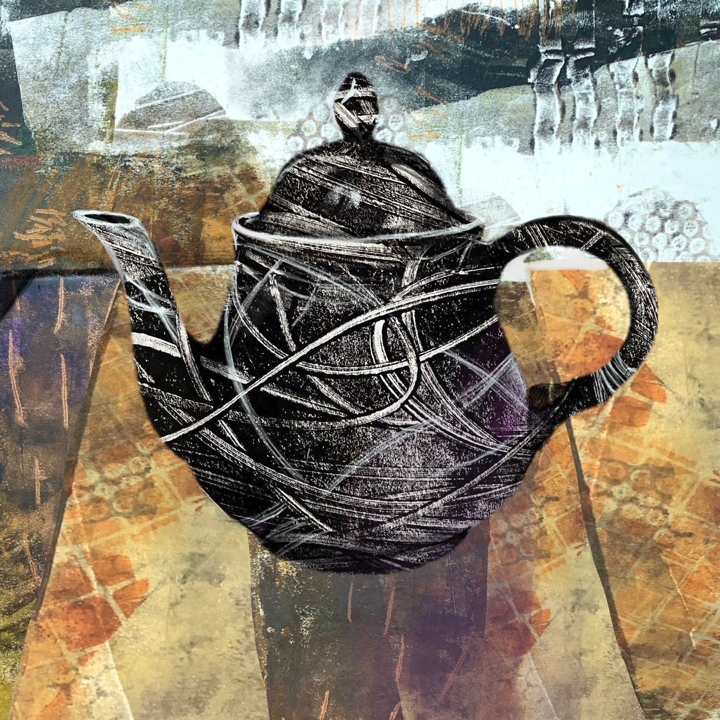 Colorful Teapot Collection All-Occasion Notecard Set | 4 Card Set