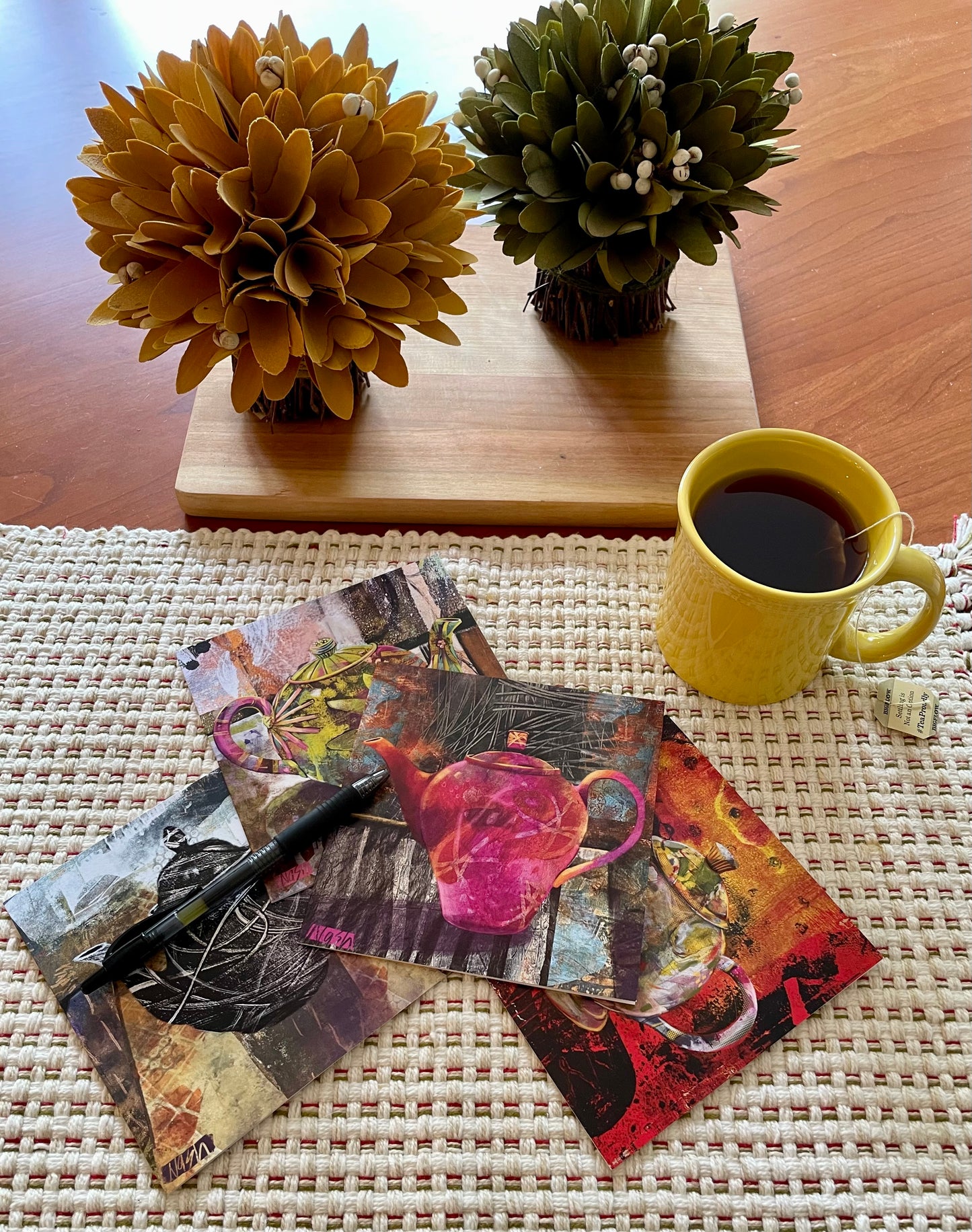 Colorful Teapot Collection All-Occasion Notecard Set | 4 Card Set
