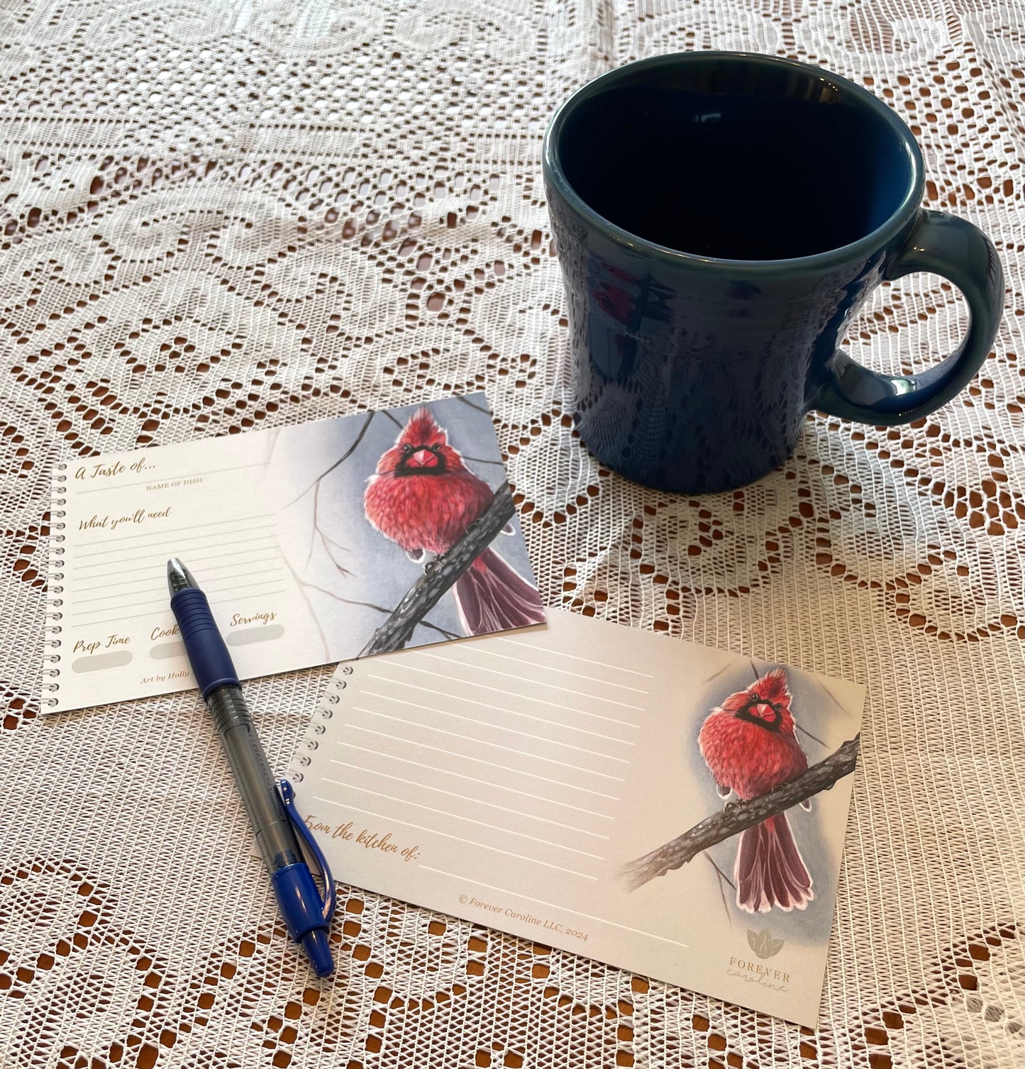 Cardinal Bird Recipe Card Gift Set | 8 Cards