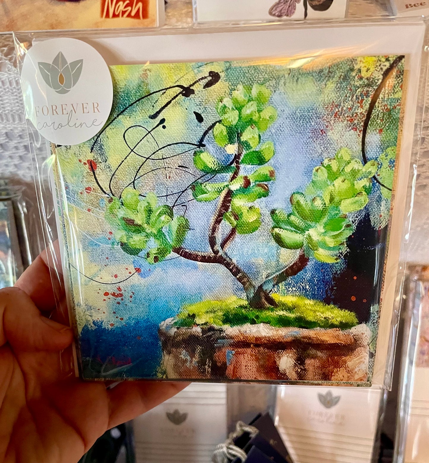 Succulent Art Notecard Set | 4-Card Set