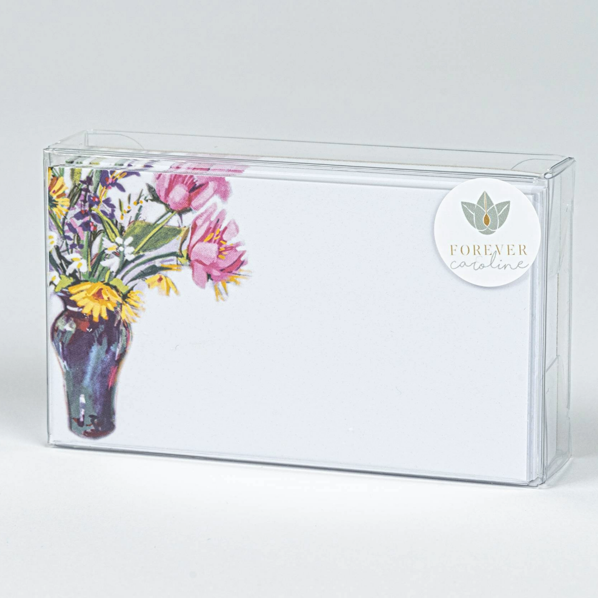 Pink Floral Bouquet "Love Notes" Pack of 60 Tiny Cards