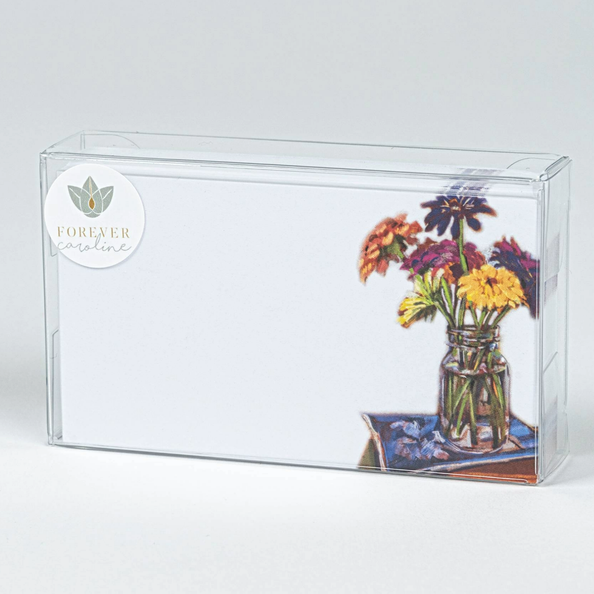 Pretty Jar of Flowers "Love Notes" Pack of 60 Tiny Cards