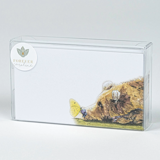 Bear w/ Butterfly "Love Notes" Pack of 60 Tiny Cards