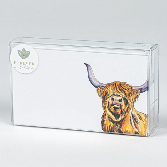 Highland Cow "Love Notes" Pack of 60 Tiny Cards