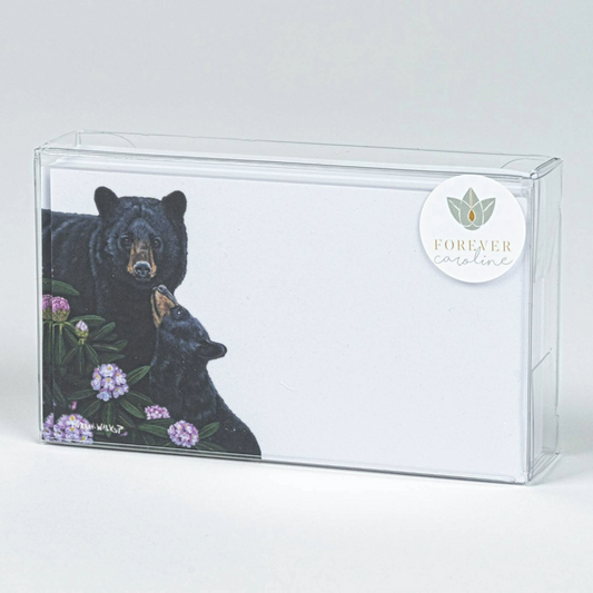 Black Bear w/ Cub Love Notes Pack of 60 Tiny Cards