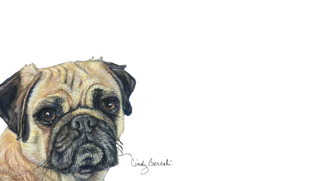 Pug Dog "Love Notes" Pack of 60 Tiny Cards