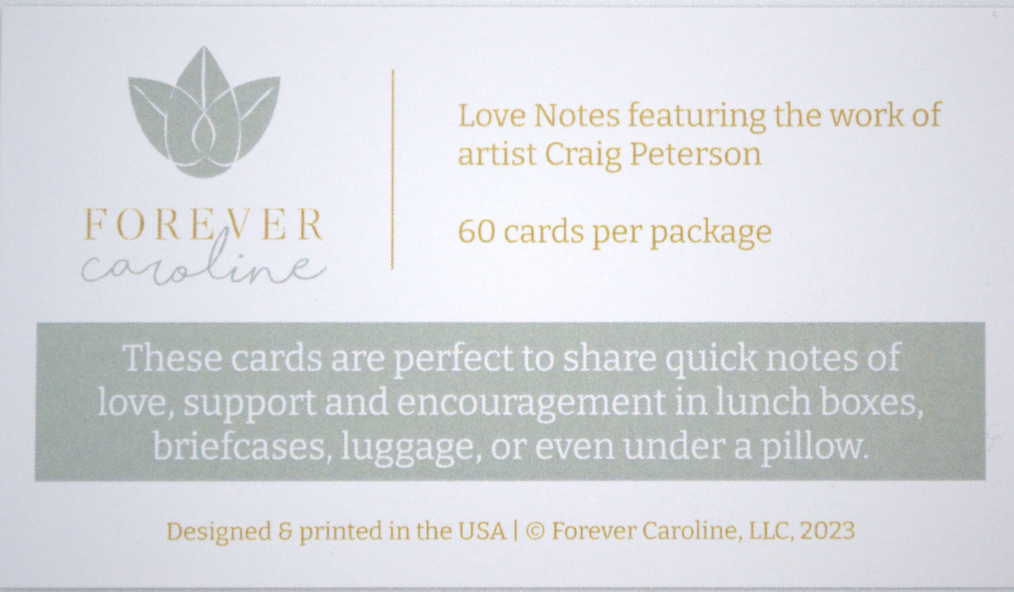 Chicken (Rooster) Love Notes Pack of 60 Tiny Cards