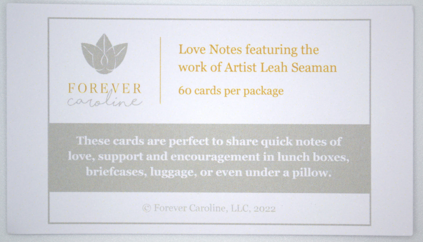 Cherish Every Moment "Love Notes" Pack of 60 Tiny Heart Cards