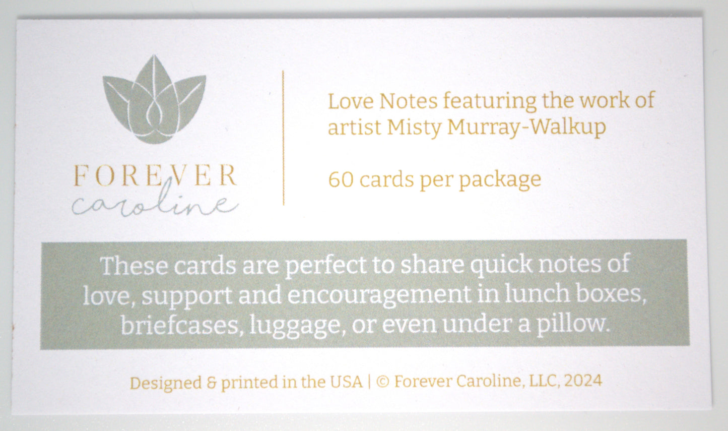 Woodland Owl "Love Notes" Pack of 60 Tiny Cards