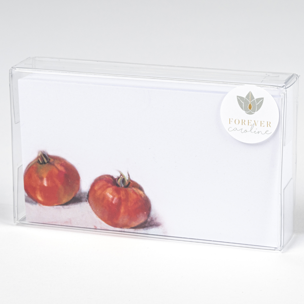 Red Tomato Lover Gift Set | Magnetic Notepad, Recipe Card Set, "Love Notes" Pack of 60 Tiny Cards