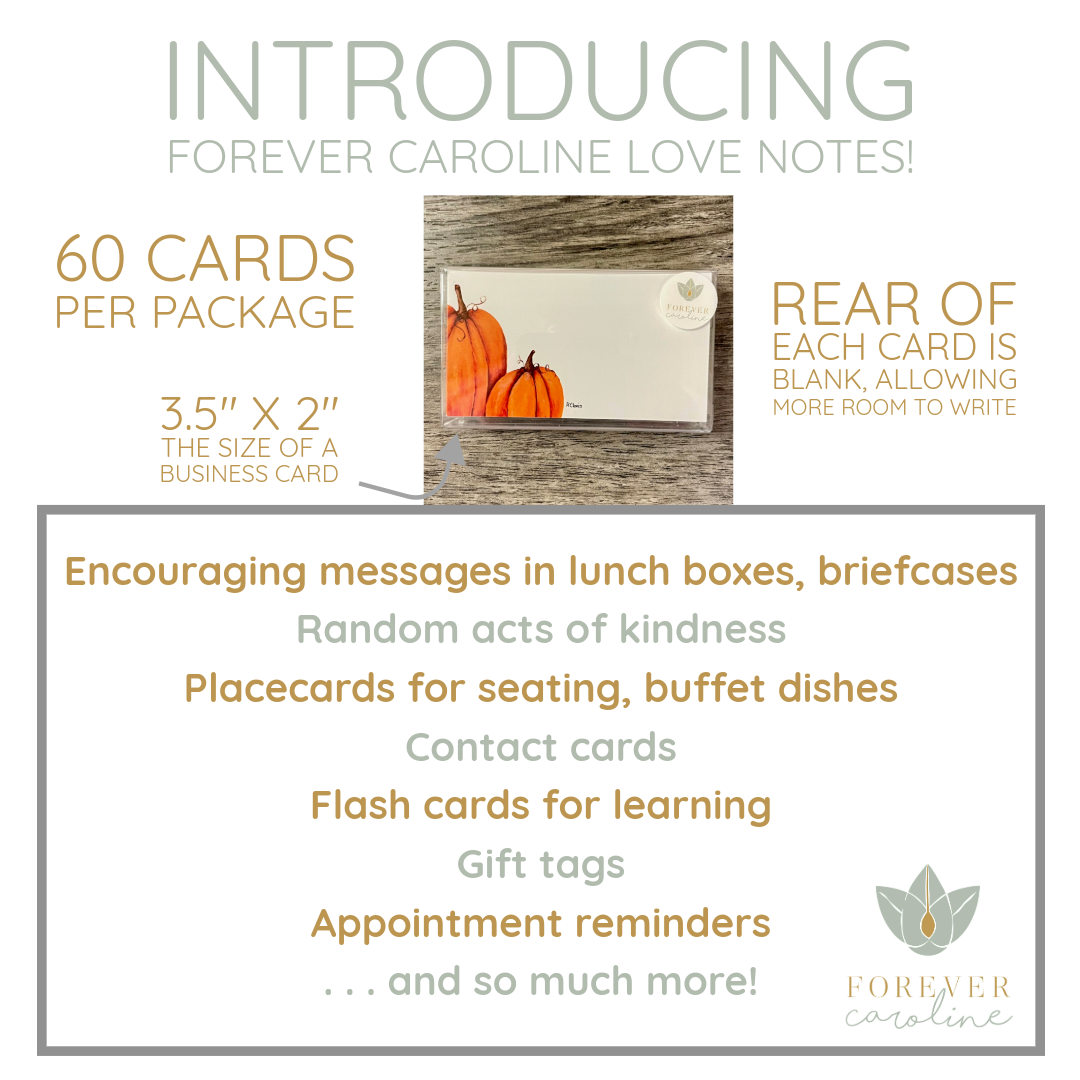 Autumn Harvest Pumpkin Pack of 60 Tiny Cards