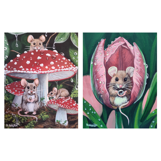 Mice Whimsy All-Occasion Blank Notecard Set | 4 Card Set