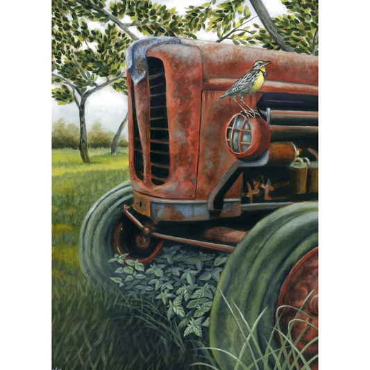 Vintage Red Tractor All-Occasion Blank Notecard with Envelope