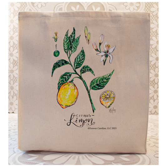 Citrus Lemon Reusable Market Bag