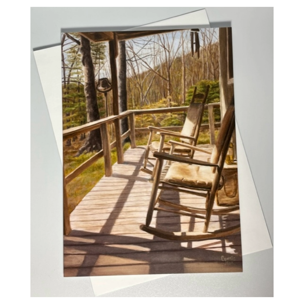 Cabin Porch Rustic All-Occasion Blank Notecard with Envelope
