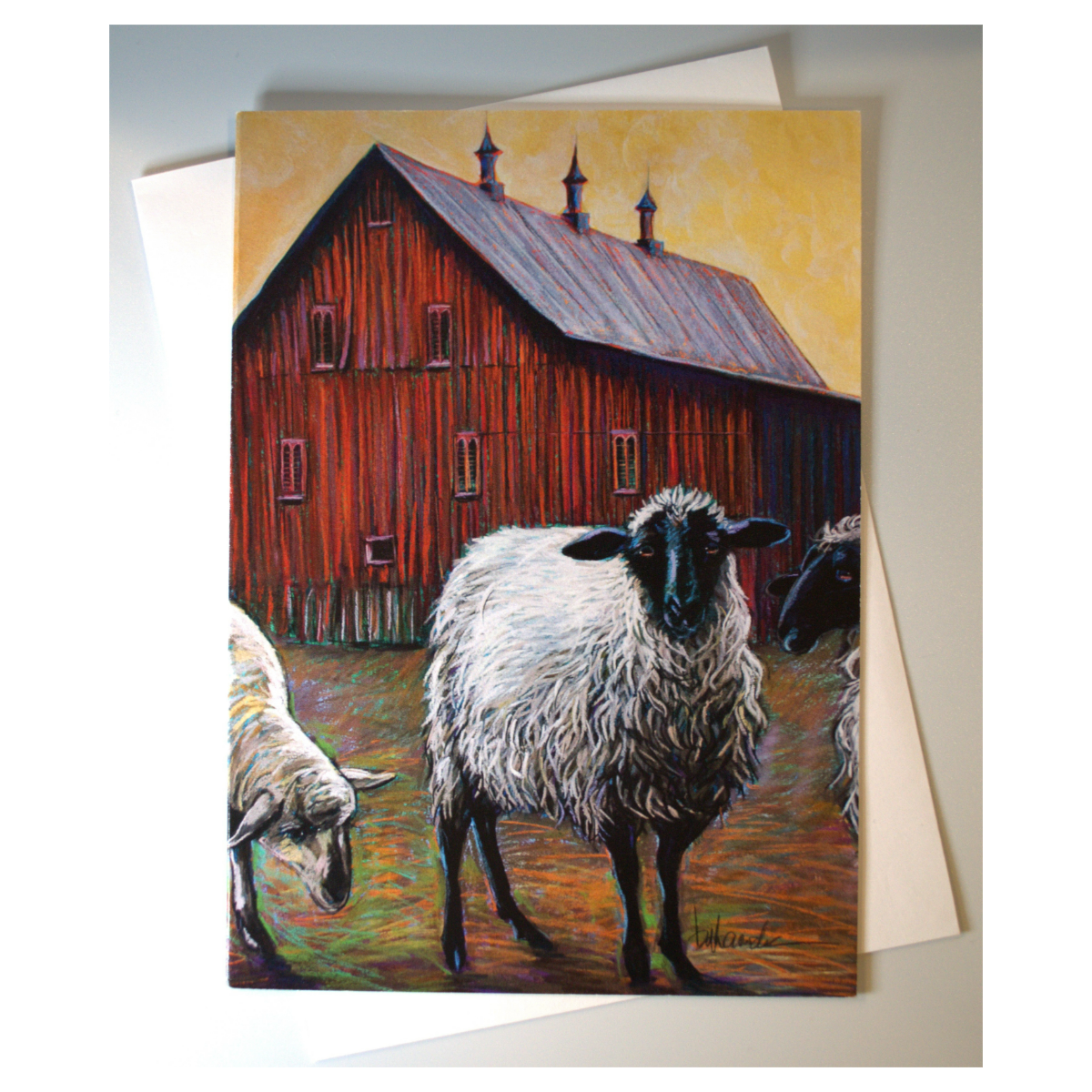 Sheep & Barn All-Occasion Blank Notecard with Envelope
