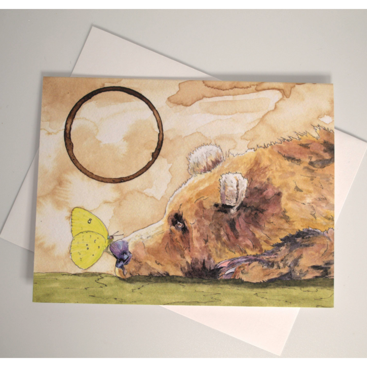 Bear with Butterfly All-Occasion Friendship Card OR 4 Card Set