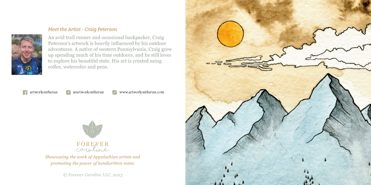 Mountain Scenes All-Occasion Blank Notecard Set | 4 Card Set