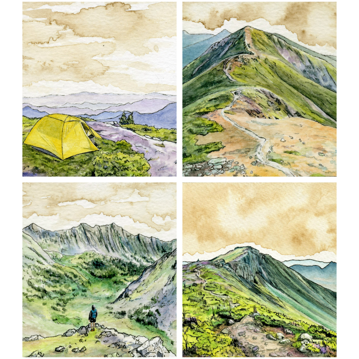 Appalachian Trail Blank Notecard Set | 4 Card Set