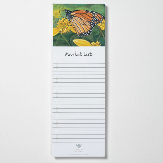 Monarch Butterfly Magnetic Market List | Pretty Fridge Notepad
