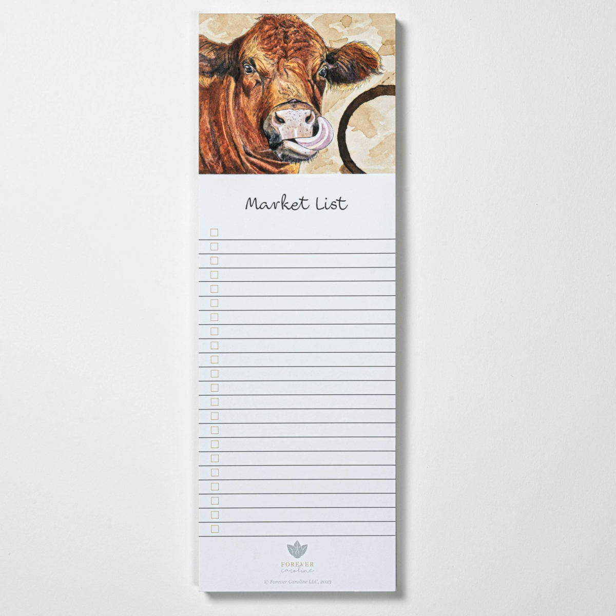 Whimsical Cow Magnetic Market List