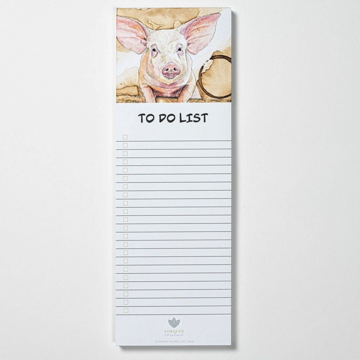 Peterson Whimsical Pig Magnetic Notepad