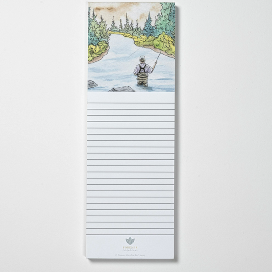 Fly Fishing Magnetic Notepad | Fishing Gift for Dad