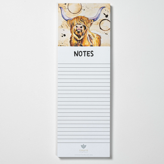 Highland Cow Magnetic Notepad