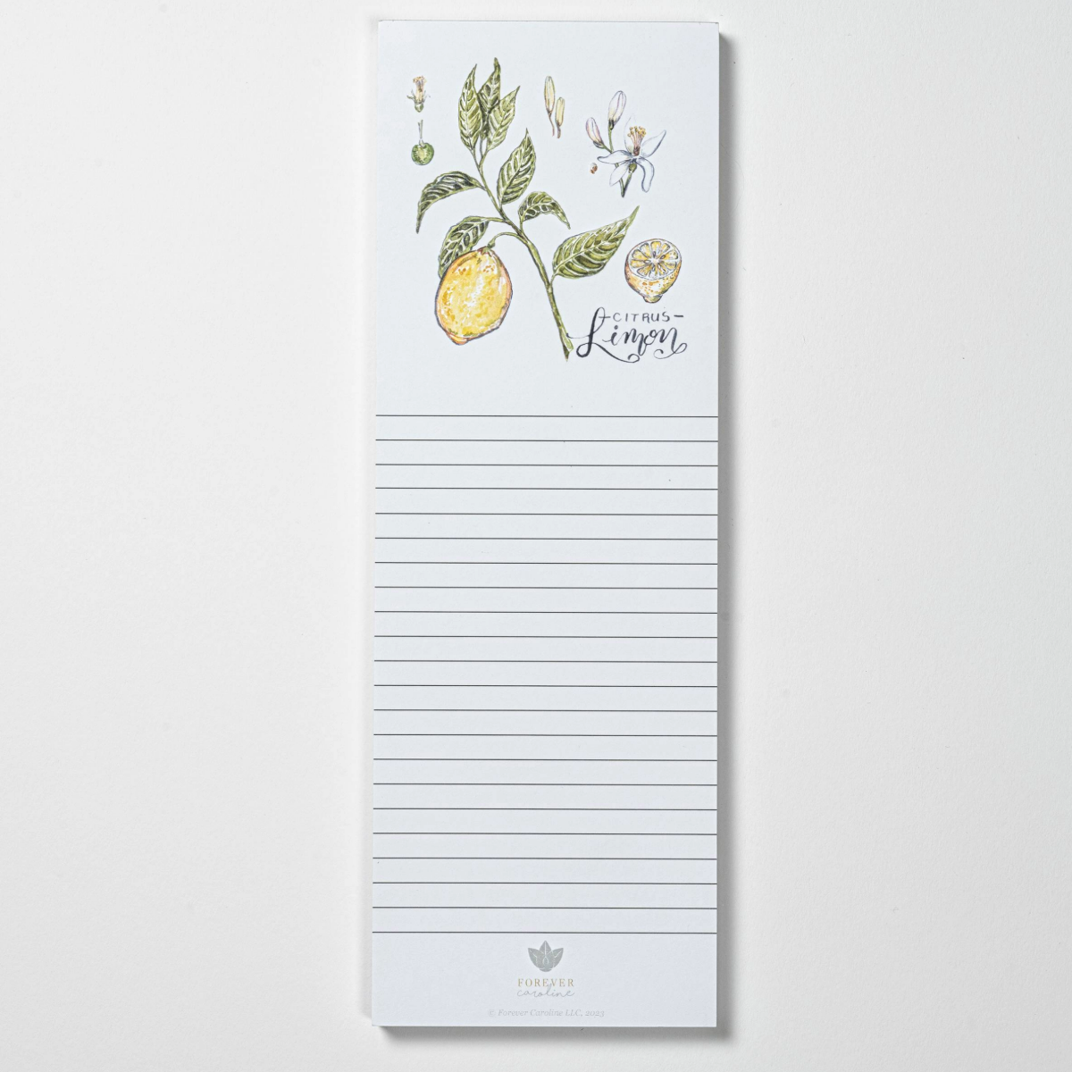 Citrus Limon Magnetic Notepad and Market List