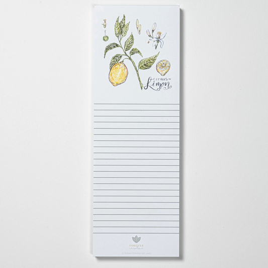 Citrus Limon Magnetic Notepad and Market List