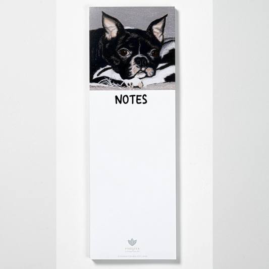 Magnetic Notepad w/ French Bulldog Art | Cute Dog Memo Pad