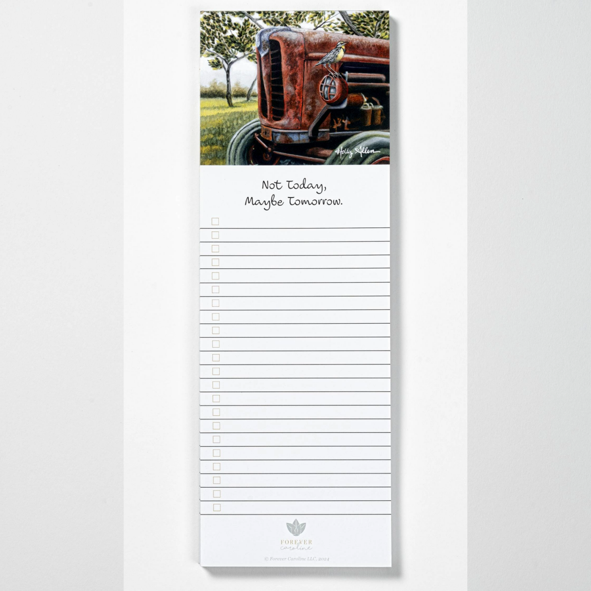 Vintage Farm Tractor "Not Today, Maybe Tomorrow" Magnetic Notepad | Gift for Farm Lovers