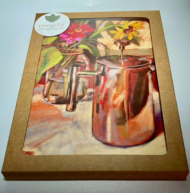 Vintage Coffeepot and Canning Jar All-Occasion Notecard Set | 4 Card Set