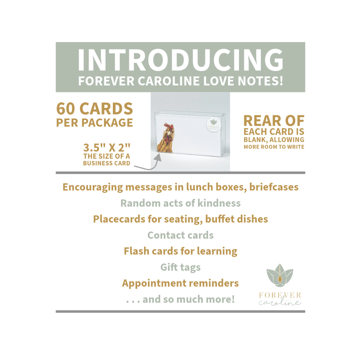 "Puddles the Duck" Love Notes Pack of 60 Tiny Cards