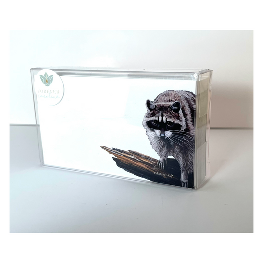 Woodlands Raccoon "Love Notes" Pack of 60 Tiny Cards