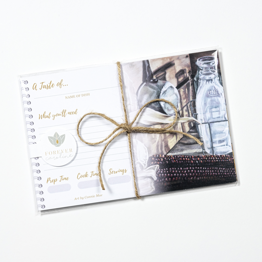 Recipe Cards Gift Set w/ Vintage Kitchen Artwork | 8 Cards