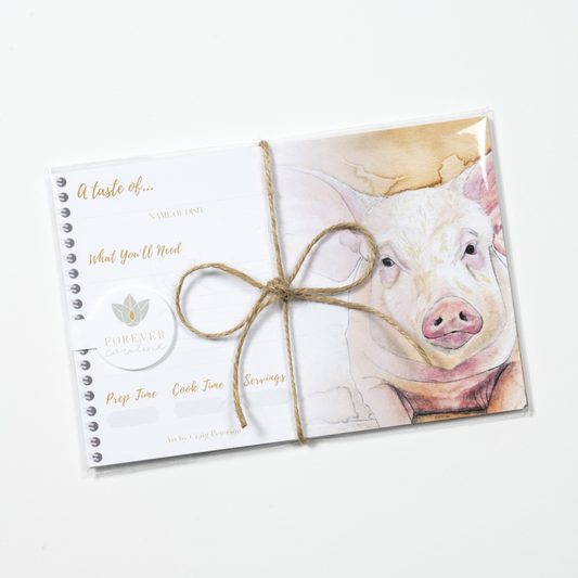 Recipe Cards Gift Set w/ Original Pig Artwork | 8 Cards