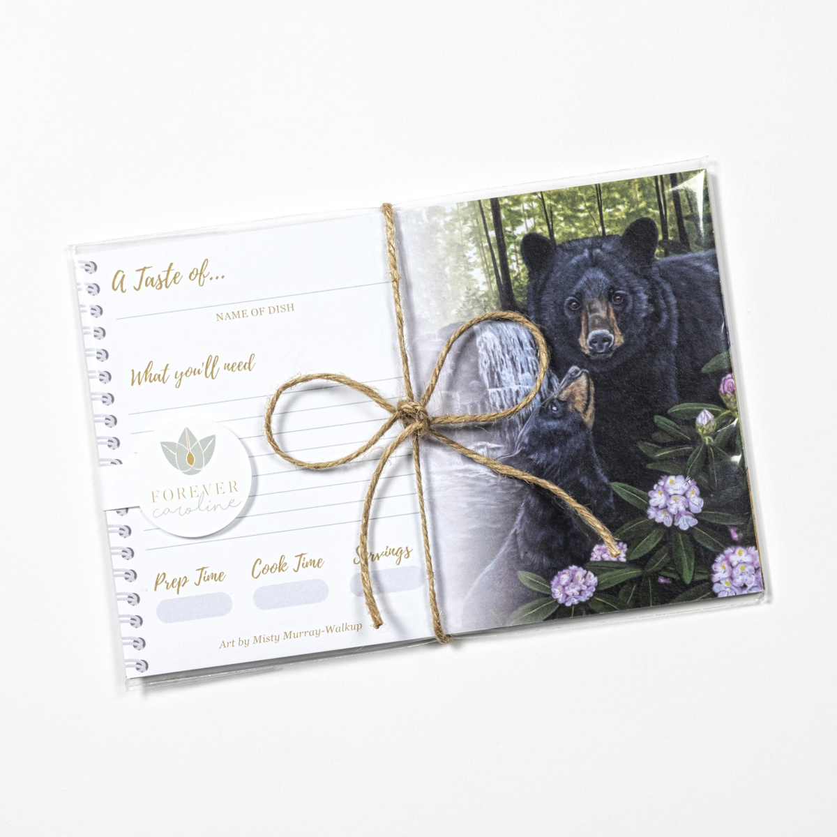 Recipe Cards Gift Set w/ Black Bear Artwork | 8 Cards