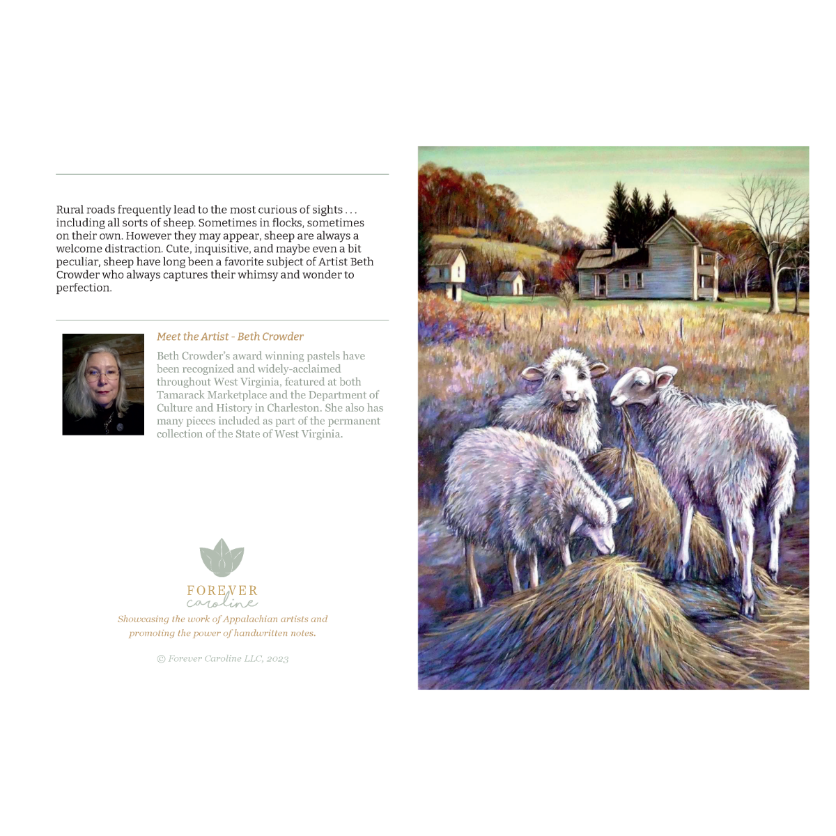 Sheep Trio All-Occasion Blank Notecard | Farm and Country Theme