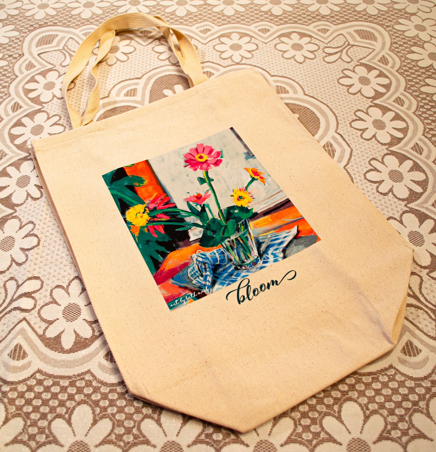 Floral "Bloom" Reusable Market Bag