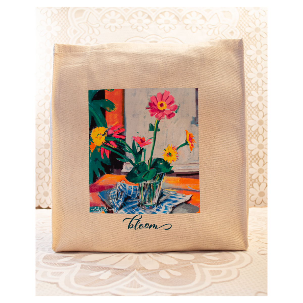 Floral "Bloom" Reusable Market Bag