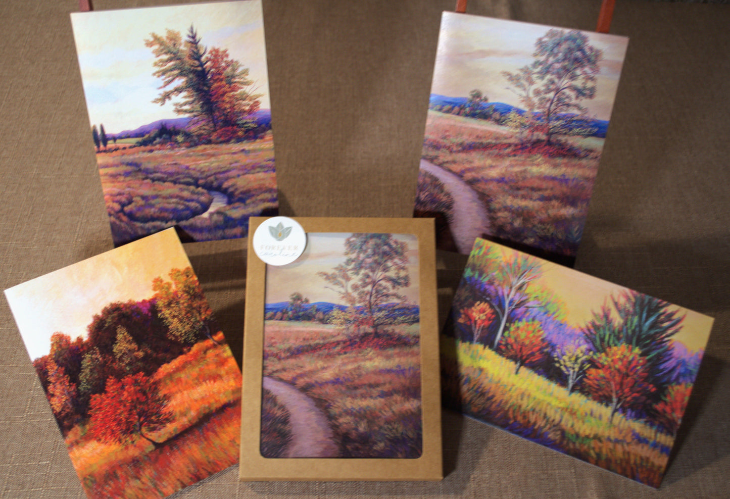 Landscape and Gold Skies All-Occasion Boxed Notecard Set | 4 Card Set