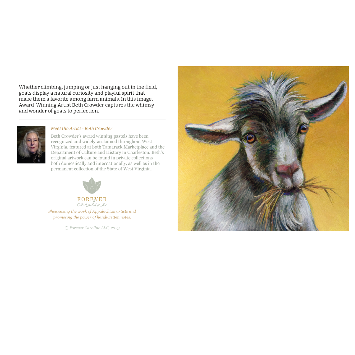 Goat All-Occasion Single Notecard OR 4-Card Set