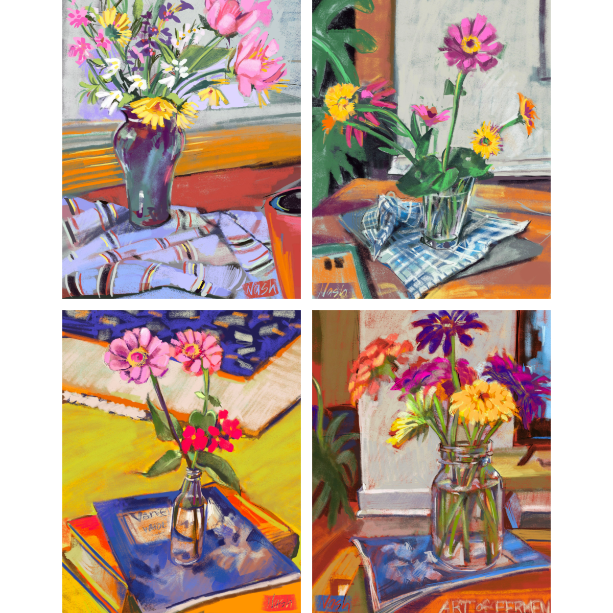 Flower Vases All-Occasion Boxed Notecard Set | 4 Card Set