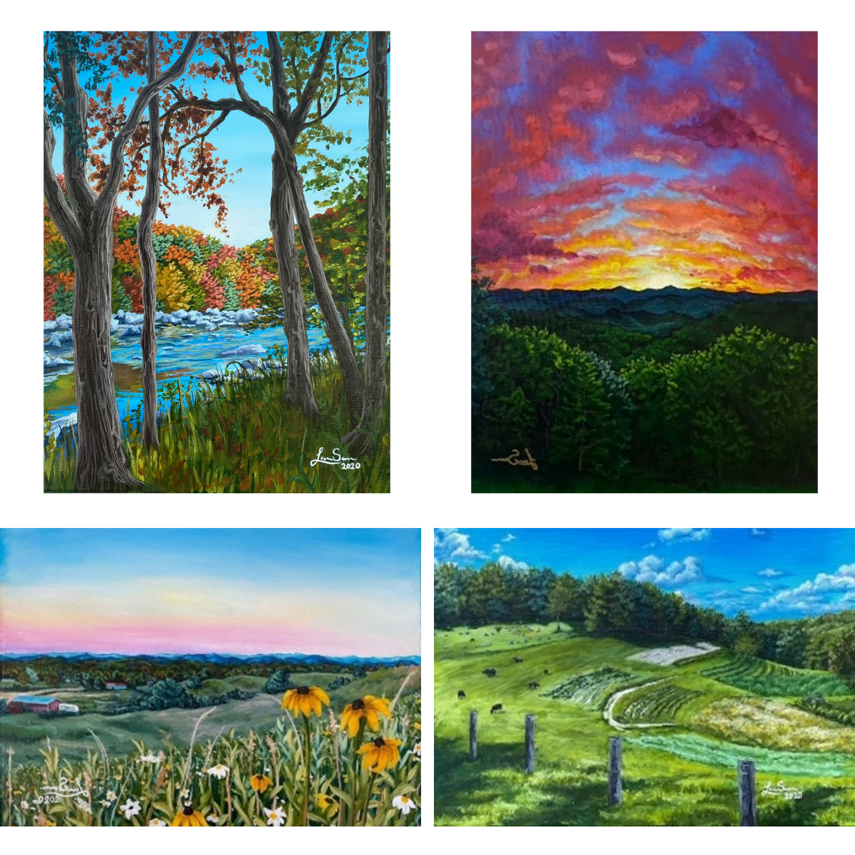 Meadows and Mountains All-Occasion Blank Boxed Notecard Set | 4 Card Set