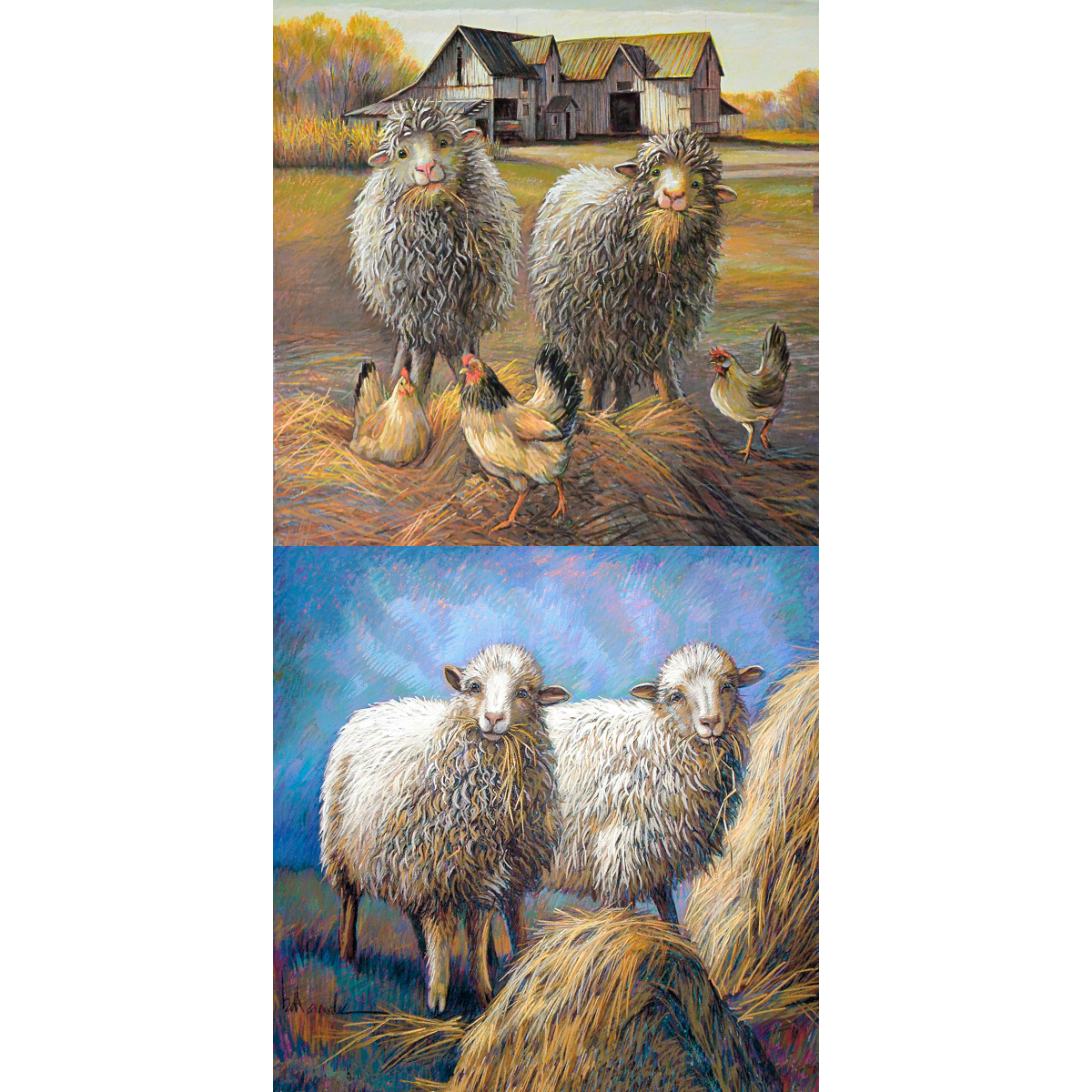 Sheep and Hens All-Occasion Blank Boxed Notecard Set | 4 Card Set